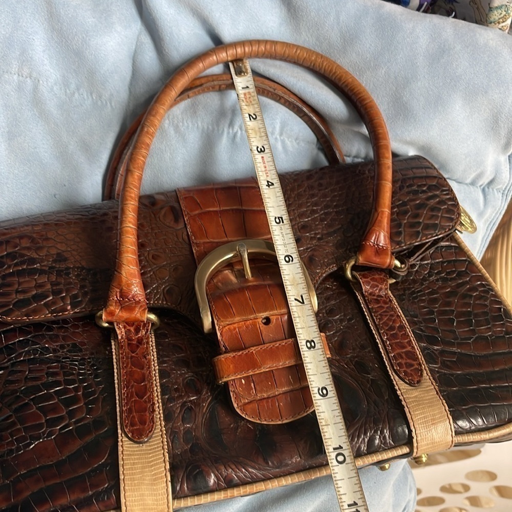 - Brahmin Tricolor Croc Satchel - Picture 14 of 15